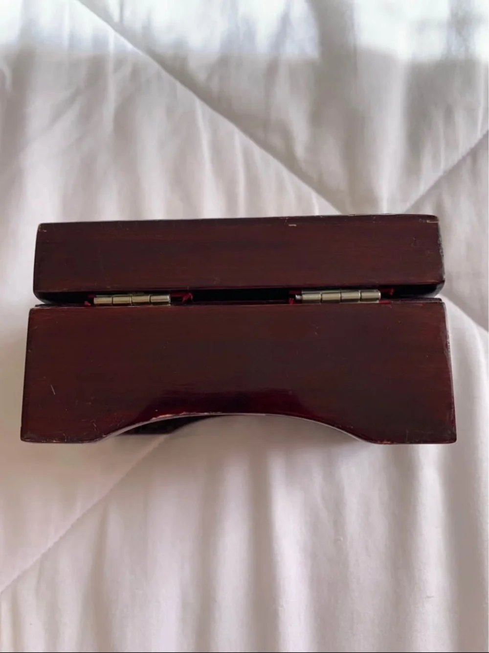 Wooden Ships Pelican Inlay Jewelry Box - Gold and Brown